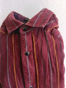 Peter England Striped Men's Shirt