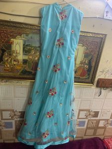 Blue Embroidered Indian Top