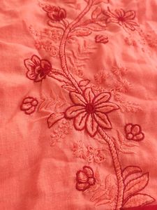 Peach Embroidered Kurta sets