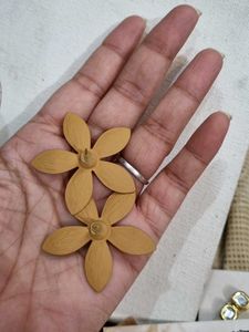 Flower Earrings with Pearl Accent