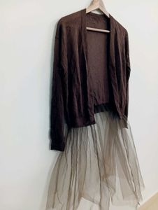Sheer Tulle Layered Dress