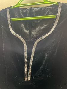 Elegant Black Velvet Gown
