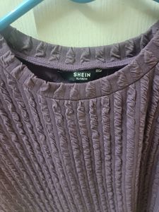 Textured Purple Sleeveless Top