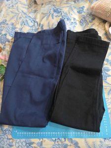 Men's Blue Textured Dress Pants