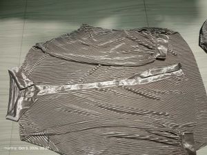 Metallic Pleated Co-ord Set