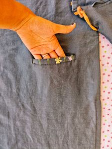 Elegant Teal Kurta with Orange Pants