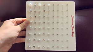Pearl &amp; Crystal Stud Earring Set