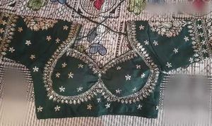 Embroidered dark Green Ethnic Blouse