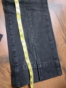 Dark Wash Split Hem  Jeans