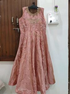 Pink Embroidered Anarkali Dress