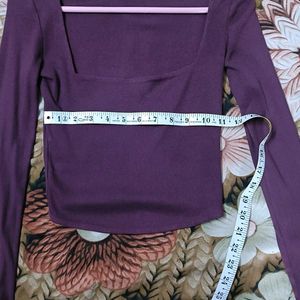 ZARA fitted square neck crop top