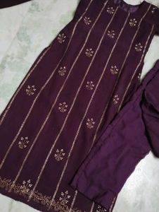 Elegant Purple Kurti Set