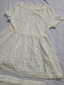 Lace Co-ord Set - Top &amp; Shorts