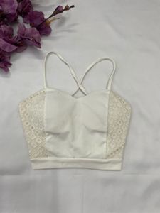 Off White  Crop Top back crisscross