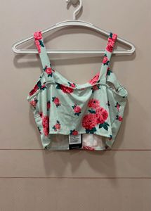 Floral Print Crop Top