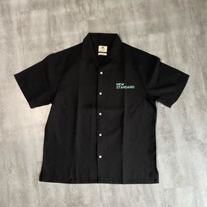 Men's Black Graphic Print Short Sleeve Shirt