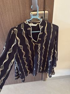 Stylish Black Kurta with Elegant Print