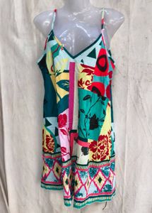 4229. Colorful Patchwork Mini Dress