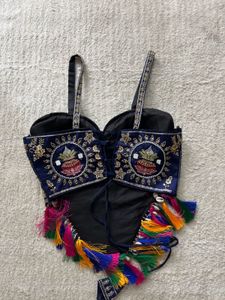 Boho Embellished Crop Top
