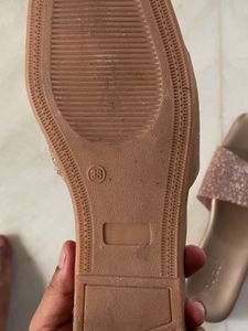 Sparkly Nude Flats