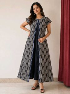 Ethnic kurta with overcoat 🖤