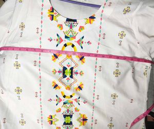 White Kurti Top