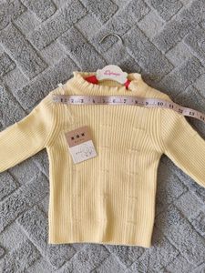 Cute Cream Ribbed Knit Sweater