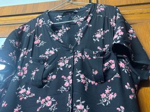 Chic Black Floral Midi Dress