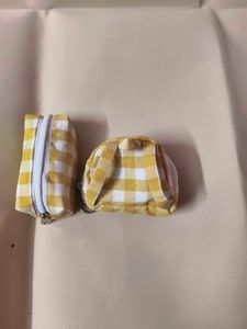 Cute Gingham Pouches (Set of 2)