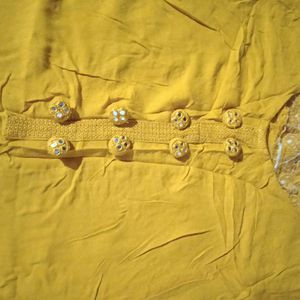 Yellow Embroidered Kurta
