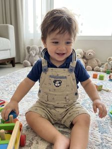 USA  Baby boy Overalls with Dog Print