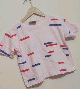 Light Pink Crop T-shirt For Girl Or Woman 30 Bust