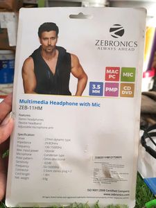 💥 Zebronics Maltimedia Headphone With Mic Pack 1
