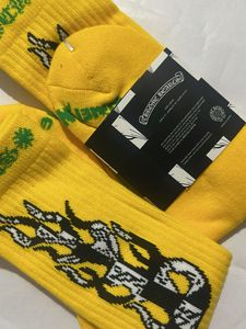 Chrome Hearts matty boy Yellow Flame Socks