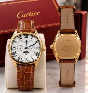 Cartier Men's Watch PREMIUM QUALITY LEATHER WATC