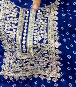 Royal Blue Embroidered Kurta Set