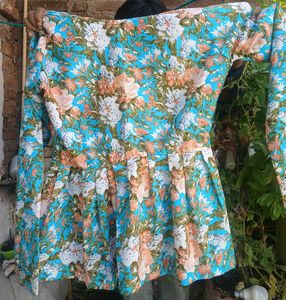 Floral Print Peplum Top