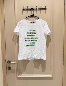 Graphic Print White T-Shirt