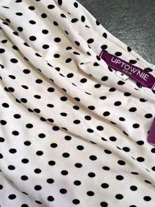 Chic Polka Dot One-Shoulder Top
