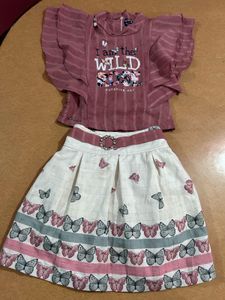 Butterfly Top and Skirt Set