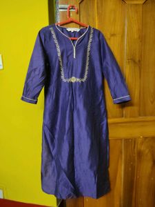 purple kurta set