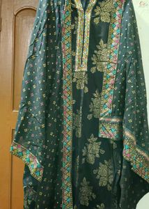 BIBA Women Cotton Straight Printed Suit Set