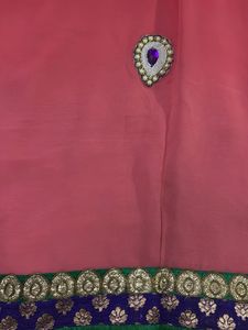 Beautiful Embroidered Red Saree