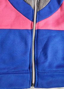 Fuzzy Hooded Zip-Up Jacket