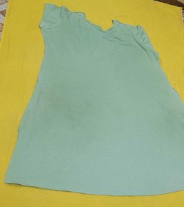 Mint Green Graphic Print Tunic Top