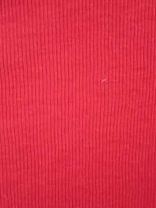 Red Mock Neck Long Sleeve Top