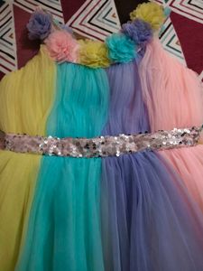 Rainbow Tulle Dress