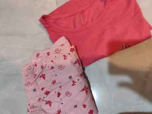 Pink Sleepwear Set night suit sweet touch