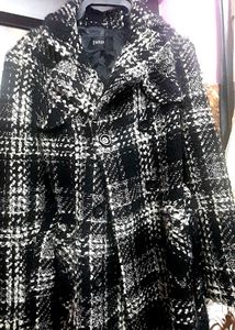 Black Check Overcoat