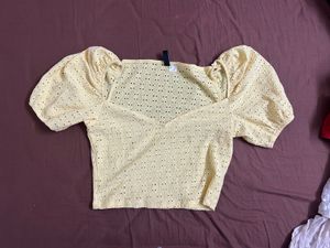 Yellow Eyelet Blouse - DIVIDED